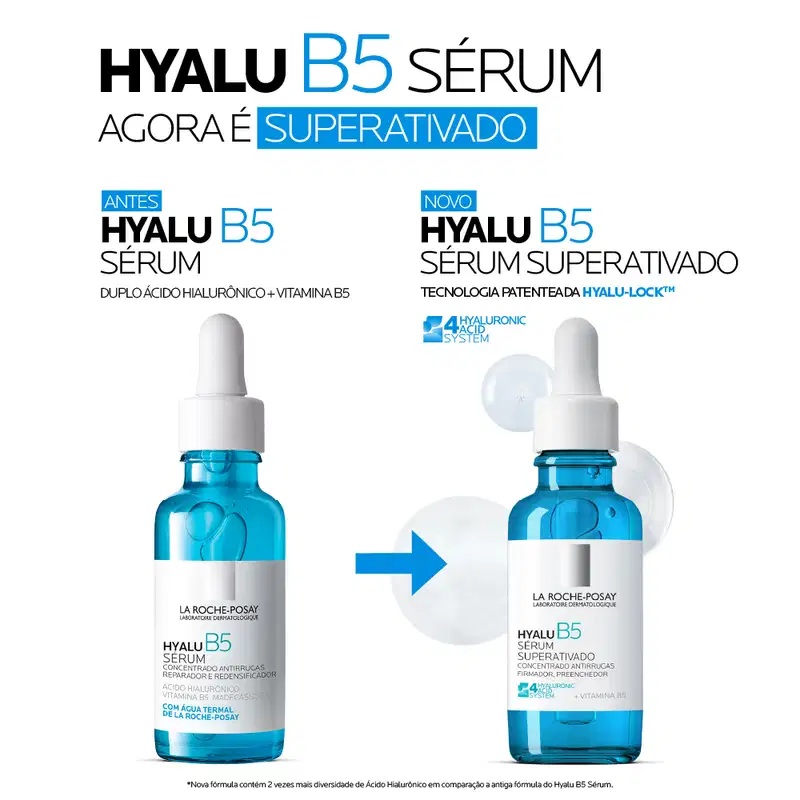 A imagem mostra o Sérum Redutor de Linhas Hyalu B5 de La Roche-Posay.