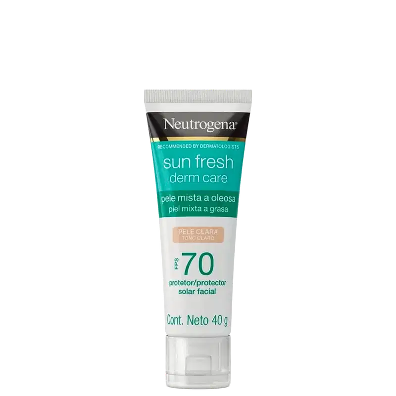 Neutrogena Sun Fresh Derm Care FPS 70 Pele Clara - Protetor Solar Facial 40g