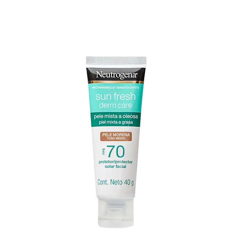 Neutrogena Sun Fresh Derm Care FPS 70 Pele Morena - Protetor Solar Facial 40g