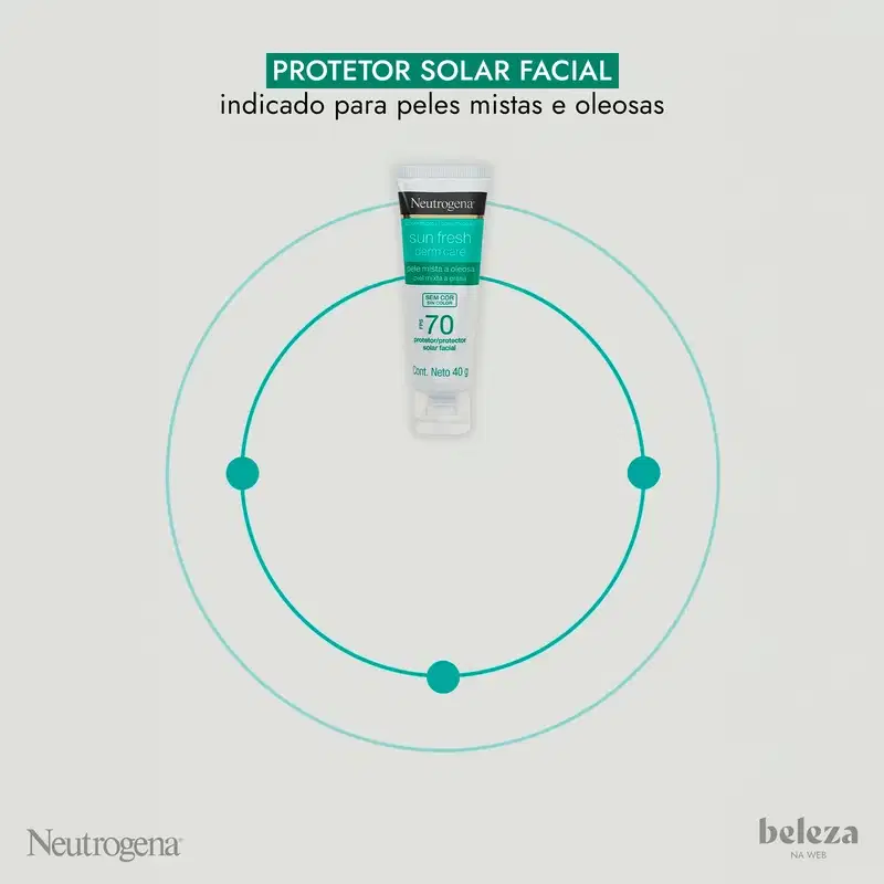 Neutrogena Sun Fresh Derm Care FPS 70 - Protetor Solar Facial 40g