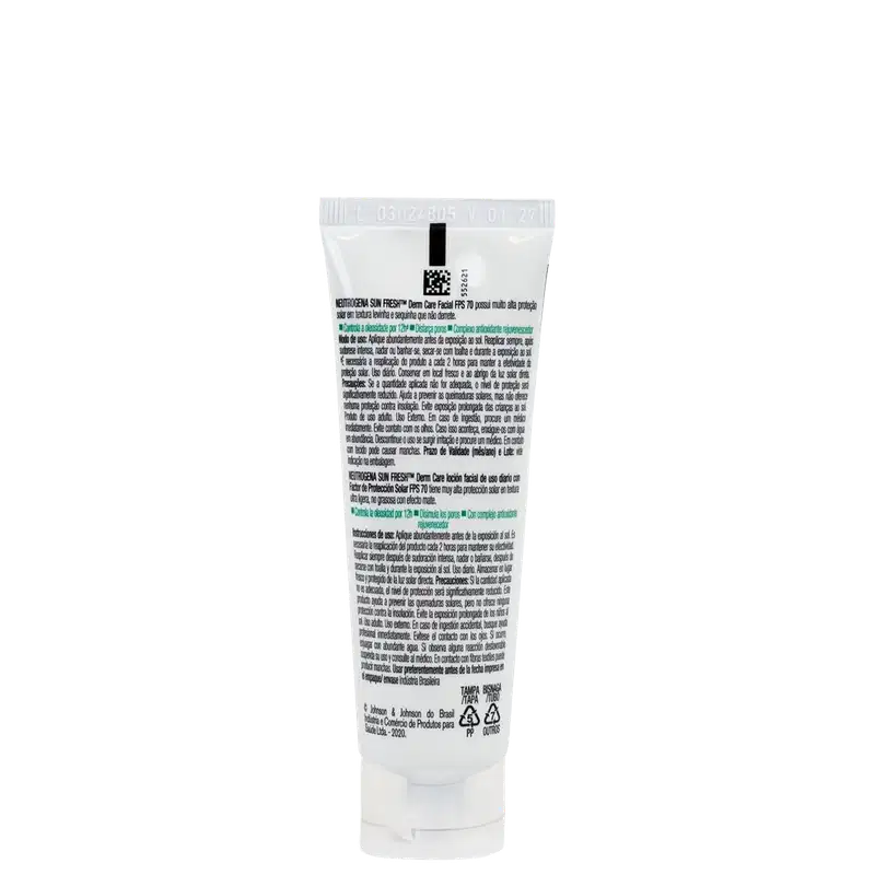 Neutrogena Sun Fresh Derm Care FPS 70 - Protetor Solar Facial 40g