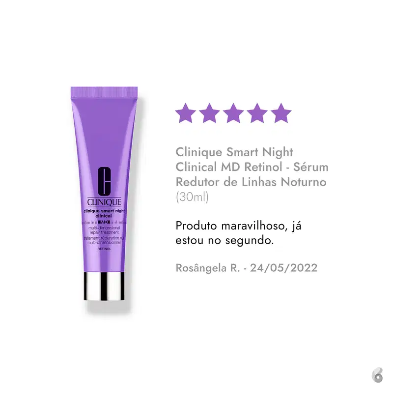 Clinique Smart Night Clinical MD Retinol - Sérum Redutor de Linhas Noturno 30ml