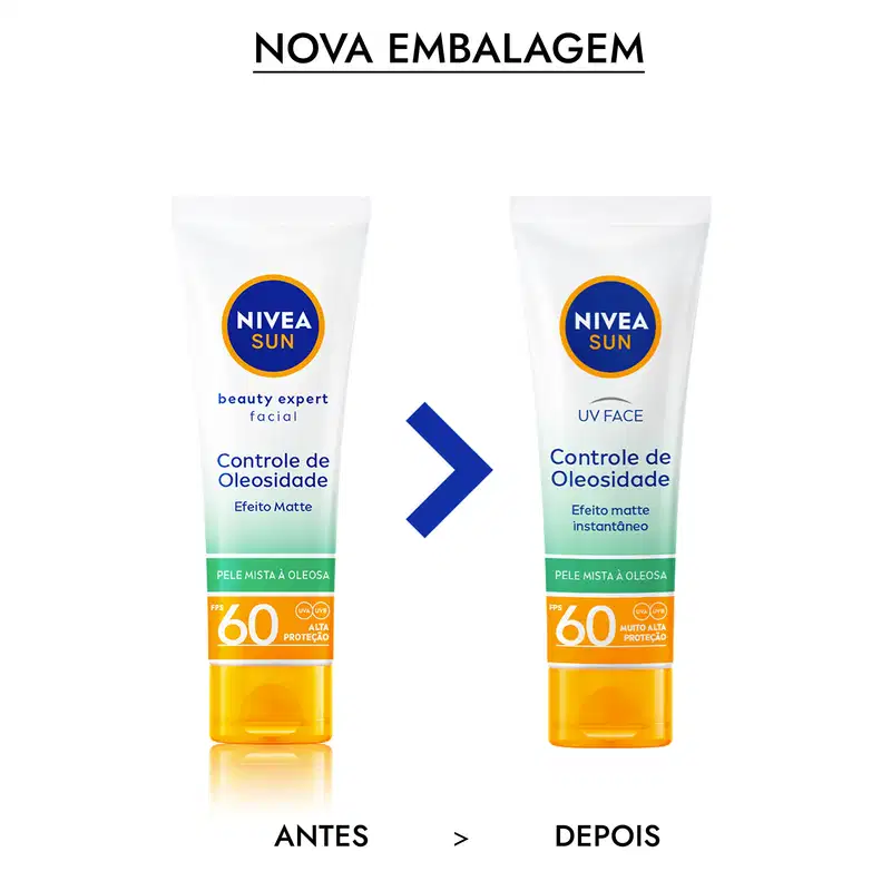 NIVEA Sun UV Face Controle de Oleosidade FPS 60 - Protetor Solar Facial 50ml