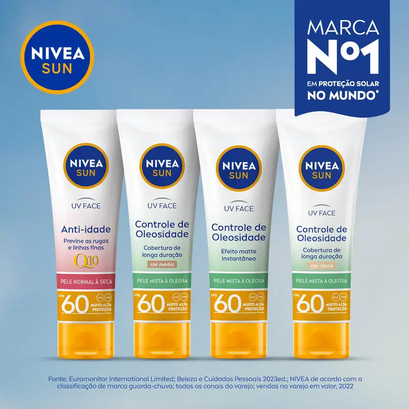 NIVEA Sun UV Face Controle de Oleosidade FPS 60 - Protetor Solar Facial 50ml