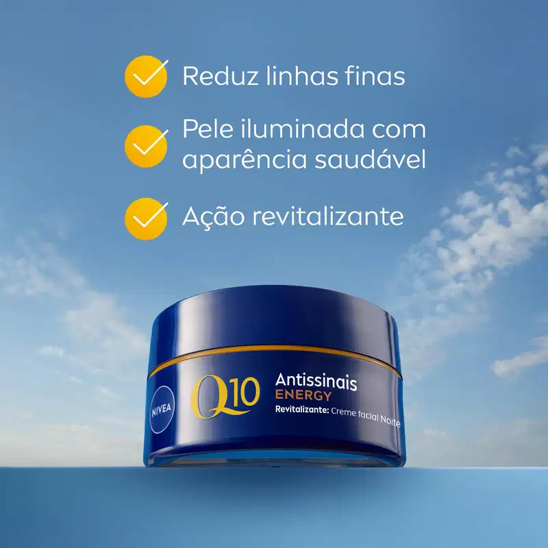 NIVEA Q10 Power Energy Antissinais Noite  - Creme Antissinais Facial 50g