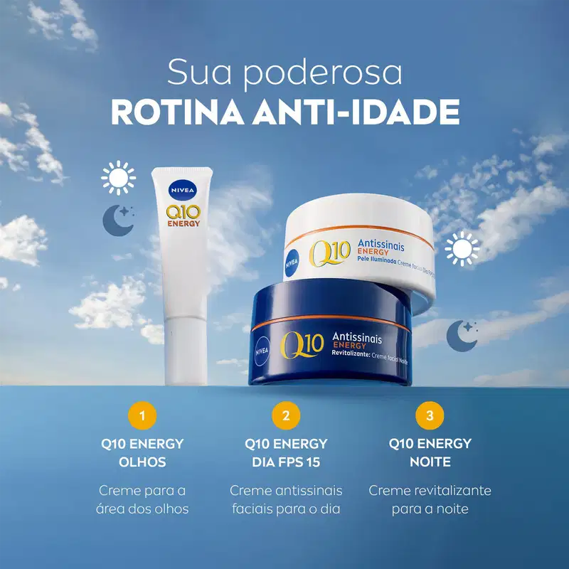 NIVEA Q10 Power Energy Antissinais Noite  - Creme Antissinais Facial 50g