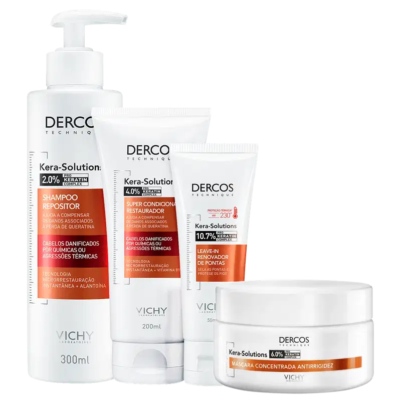 Kit Vichy Dercos Kera-Solutions Complete (4 Produtos)