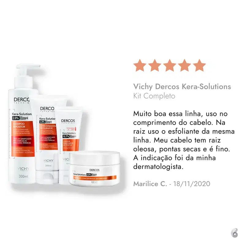 Kit Vichy Dercos Kera-Solutions Complete (4 Produtos)