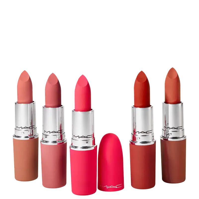 Kit M·A·C Powder Kiss Showstopper Lipstick (5 Produtos)