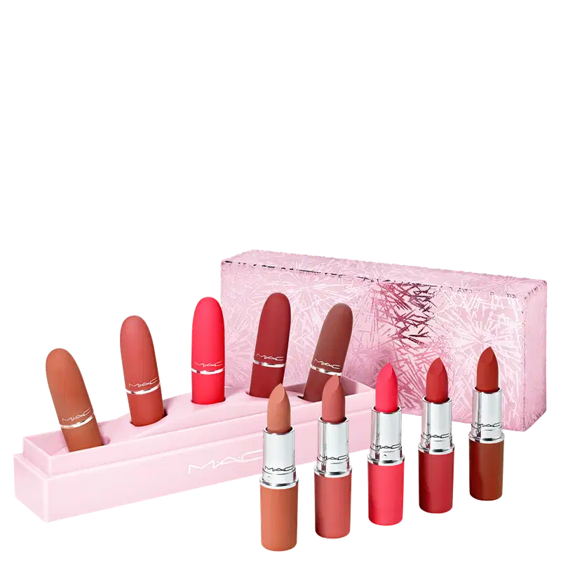 Kit M·A·C Powder Kiss Showstopper Lipstick (5 Produtos)