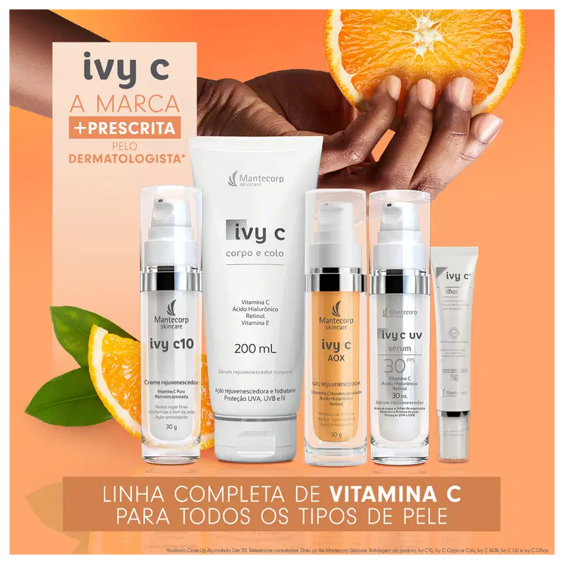 Imagem da linha completa de vitamina c para todos os tipos de pele.