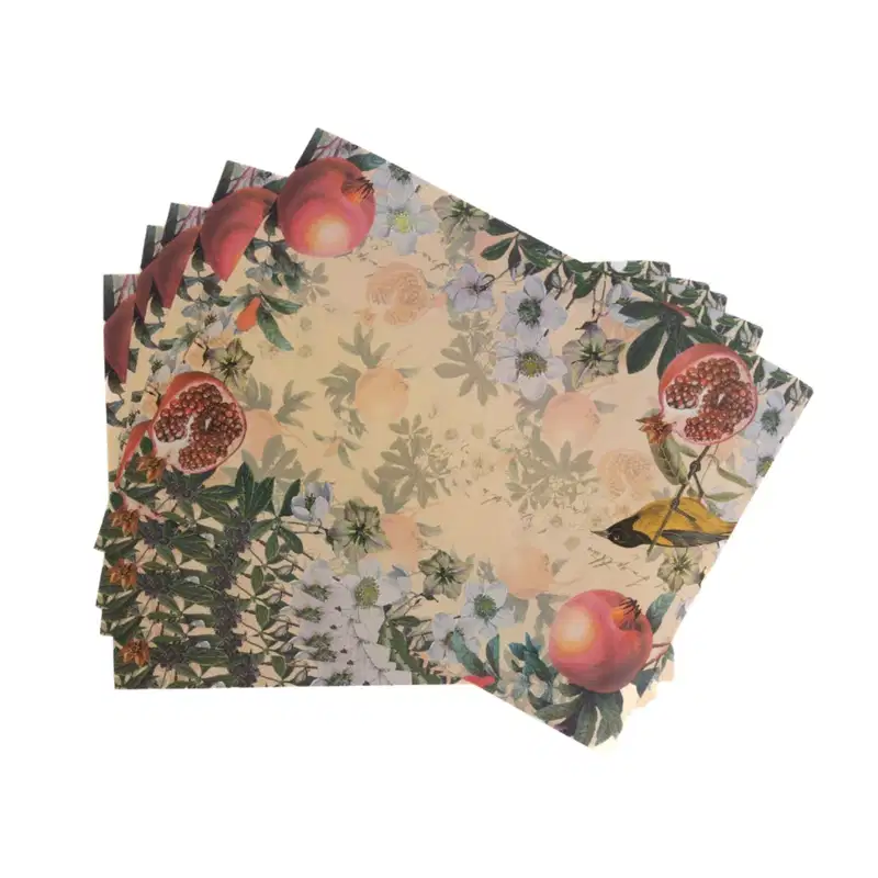 Papel Perfumado para Gavetas Romã 5 Folhas - Dani Fernandes