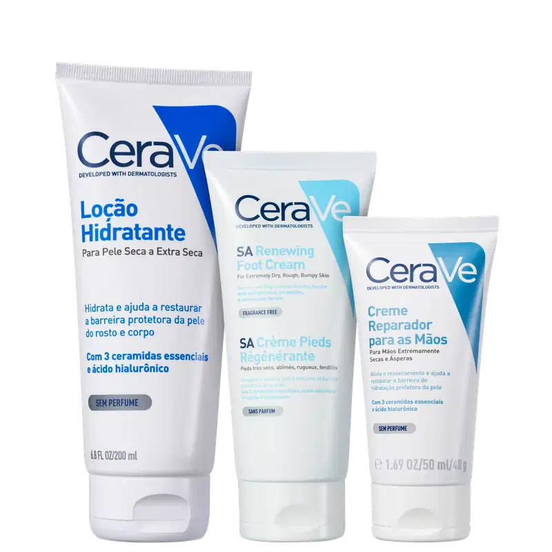 Kit CeraVe Cuidado Completo (3 Produtos)