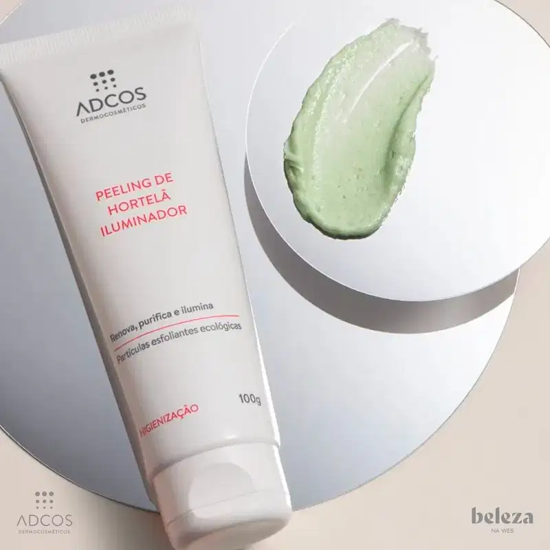 Adcos Clean Solution Peeling de Hortelã Iluminador - Esfoliante Facial 100g