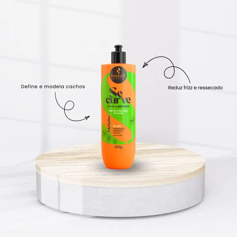Creme Pentear Haskell Se Curva Cabelos Cacheados 500 g