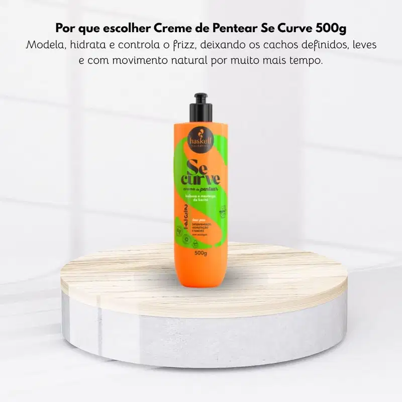 Creme Pentear Haskell Se Curva Cabelos Cacheados 500 g