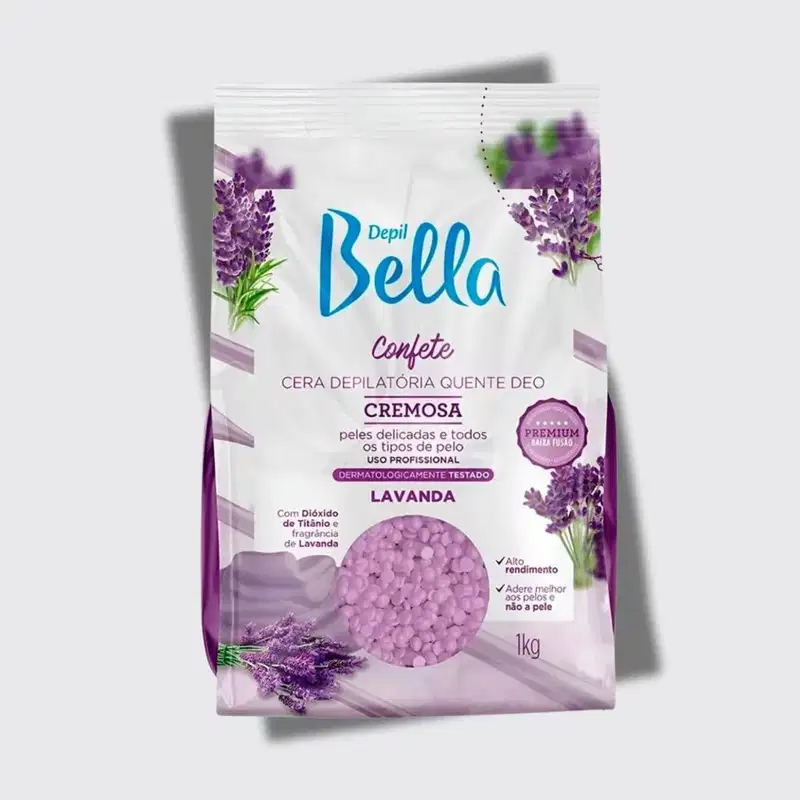 Cera Depilatória Depil Bella Confete Lavanda Hidratação 1 kg