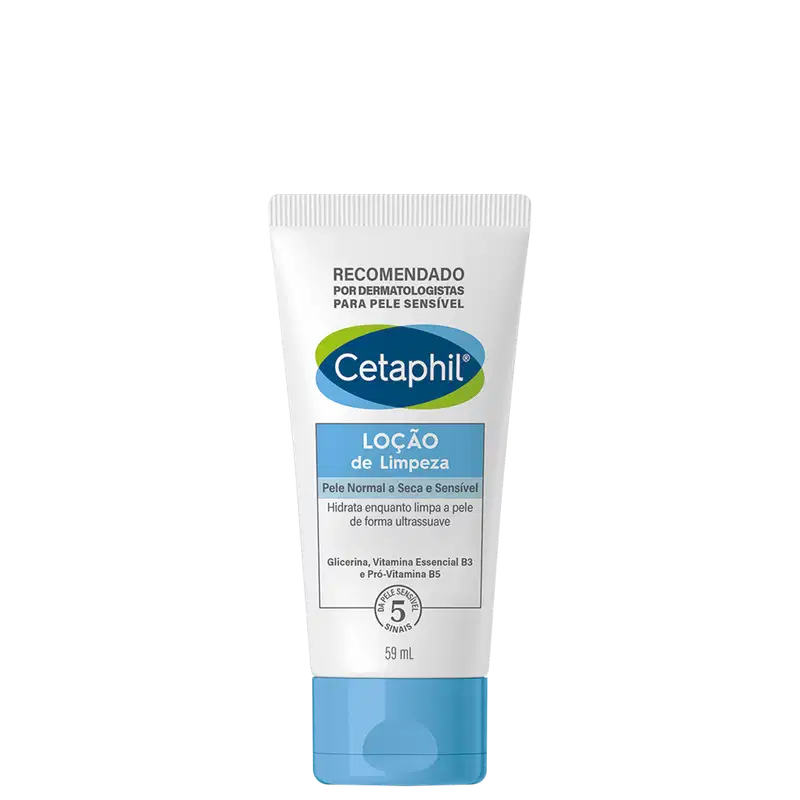 A imagem mostra a Loção de Limpeza Facial da marca Cetaphil.