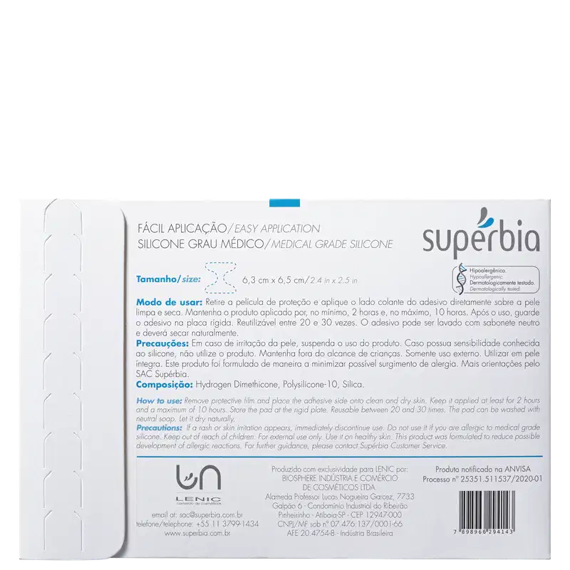 Supérbia Adesivos de Silicone Sobrancelhas - Tratamento Redutor de Linhas (1 Unidade)