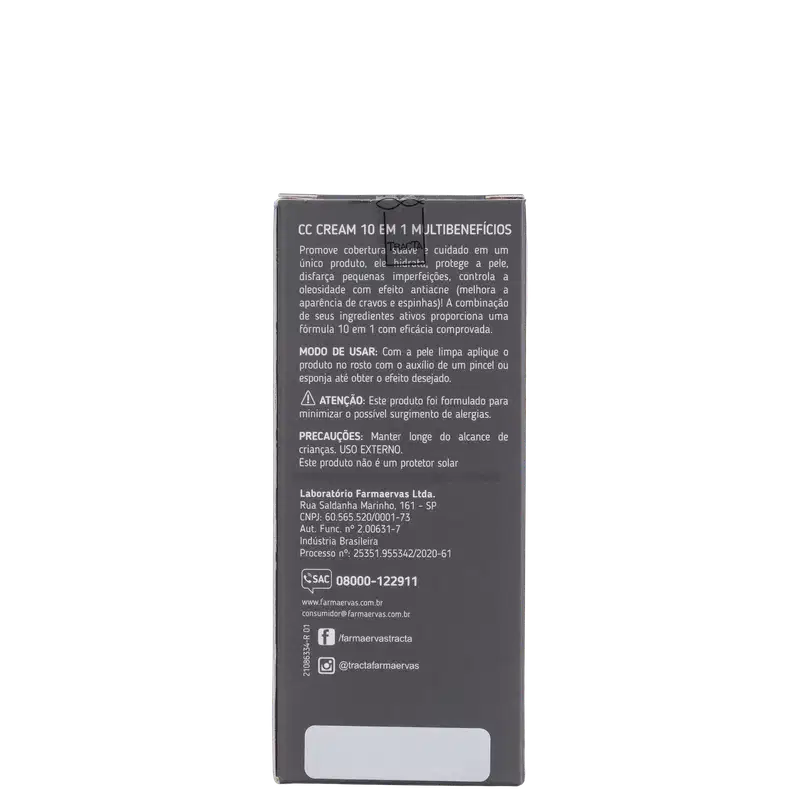 Tracta 10 em 1 Multibenefícios FPS50 01 - CC Cream 30ml