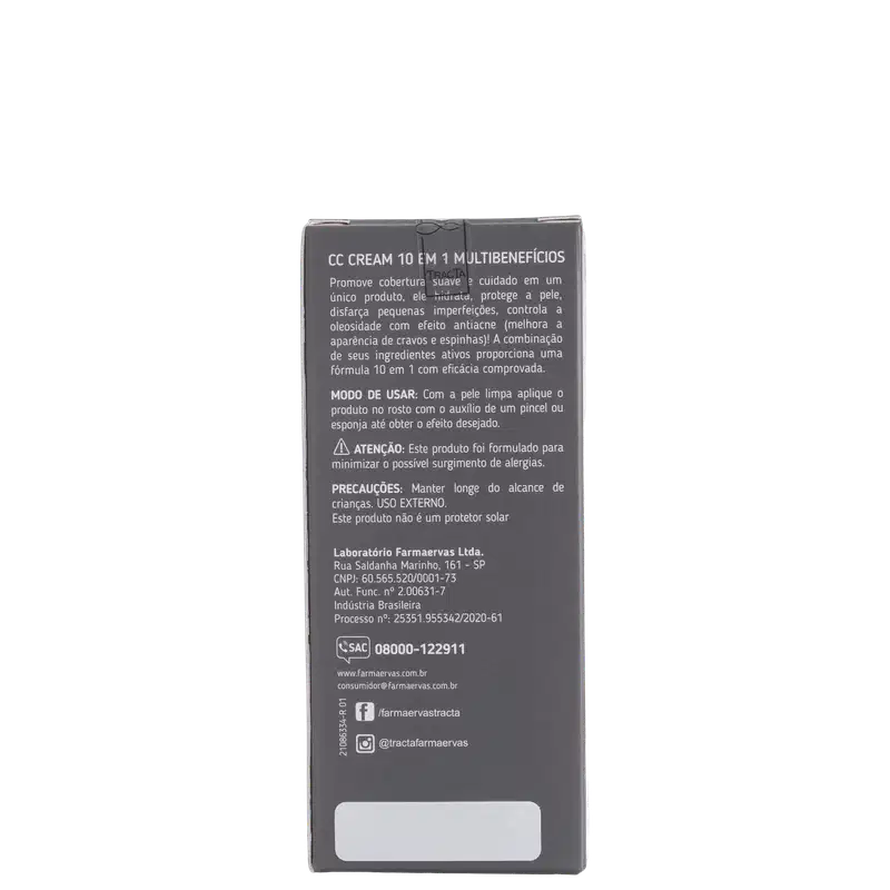 Tracta 10 em 1 Multibenefícios FPS50 02 - CC Cream 30ml