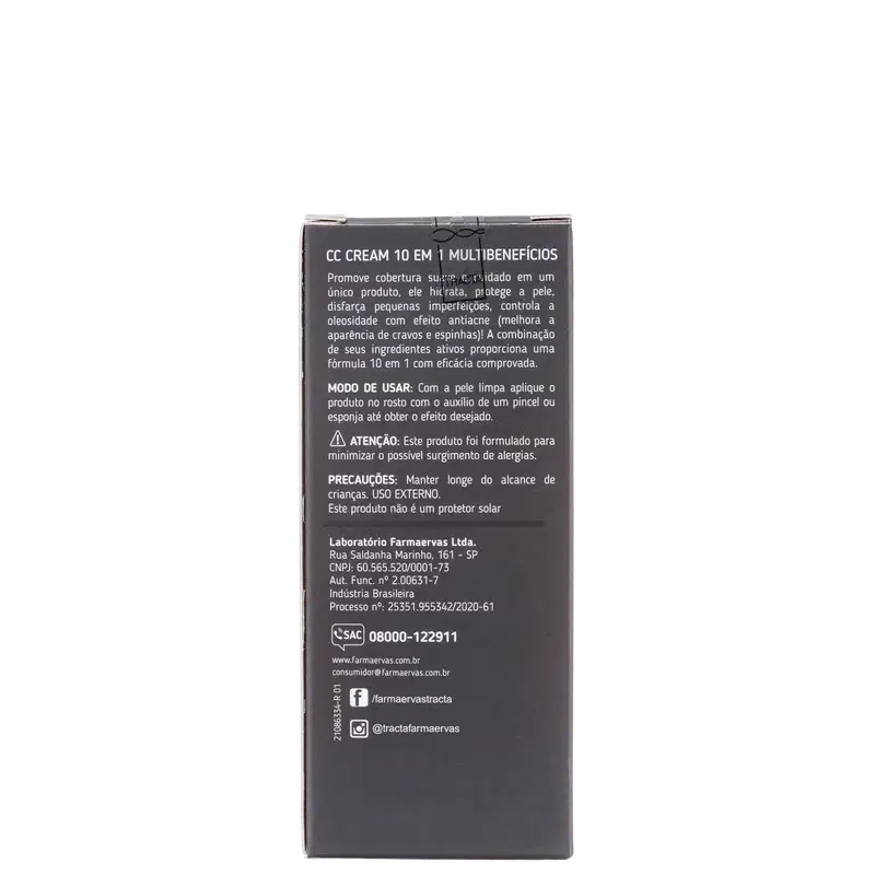 Tracta 10 em 1 Multibenefícios FPS50 07 - CC Cream 30ml