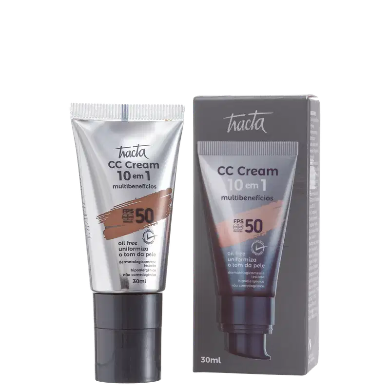 Tracta 10 em 1 Multibenefícios FPS50 08 - CC Cream 30ml