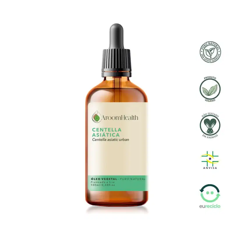 Óleo Vegetal Puro Natural Prensado a Frio de Centella Asiática 100ml