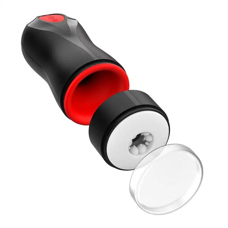 Masturbador Masculino Sucção Vibração e Ondulação 21,8cm x 8,5cm 5 Intensidades Silicone Recarregável Discreto Portátil