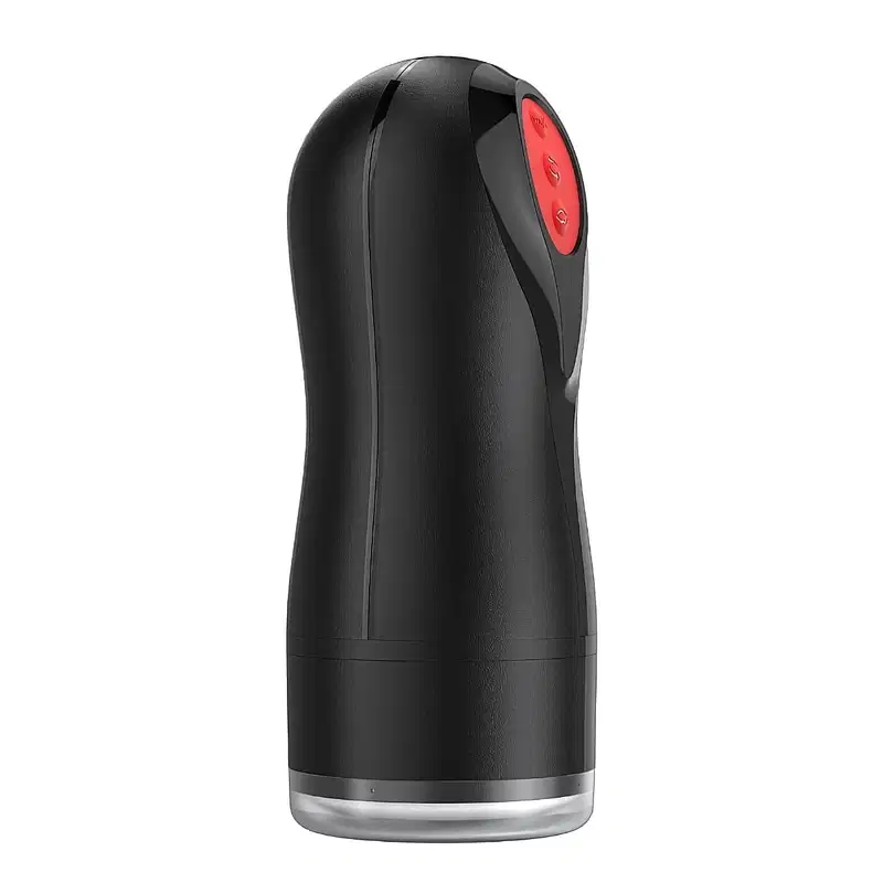 Masturbador Masculino Sucção Vibração e Ondulação 21,8cm x 8,5cm 5 Intensidades Silicone Recarregável Discreto Portátil