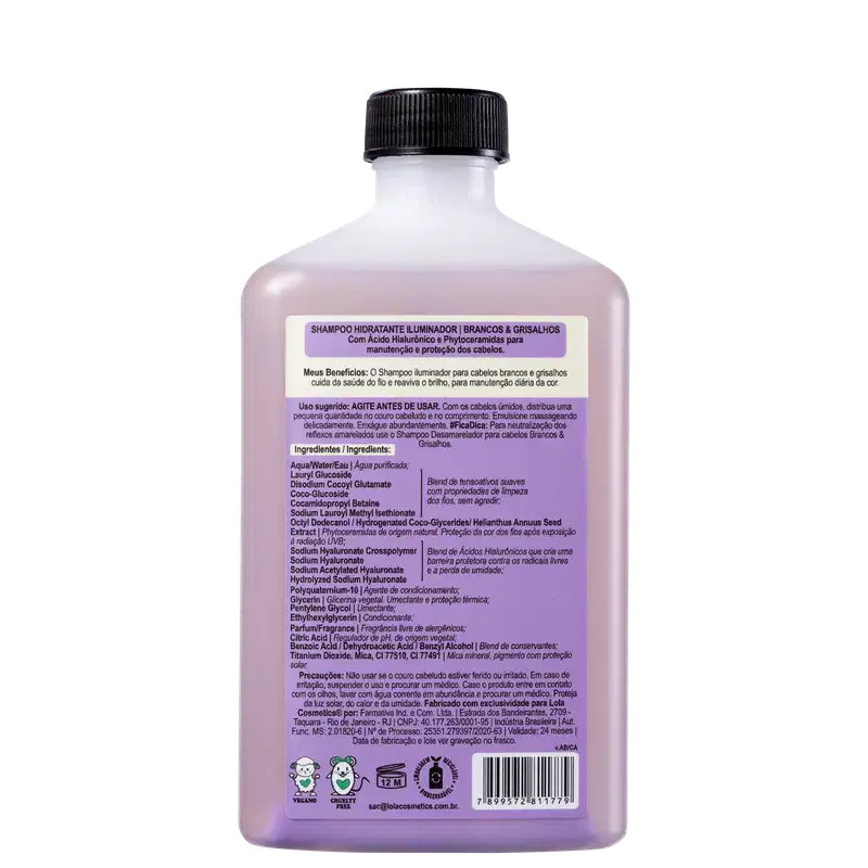 Lola Cosmetics Brancos & Grisalhos - Shampoo Hidratante 250ml