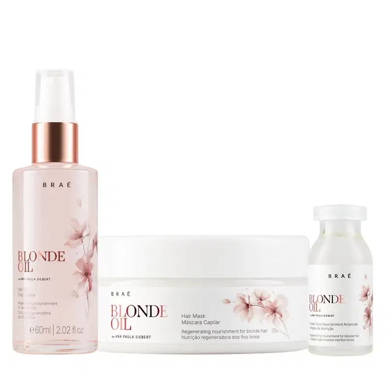 Kit Braé Blonde Oil By Ana Paula Siebert - Máscara 200g + Óleo 60ml + Ampola 13ml