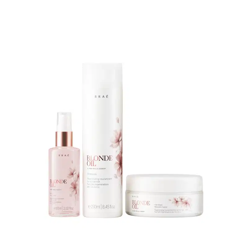Kit Braé Blonde Oil By Ana Paula Siebert - Shampoo 250ml + Máscara 200g + Óleo 60ml