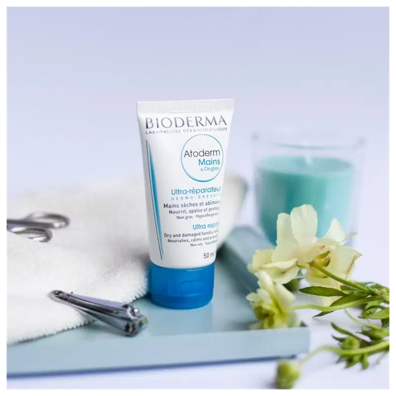 Bioderma Atoderm Cuidado Reparador Calmante - Creme para as Mãos e Unhas 50ml