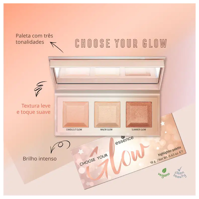 Essence Choose Your Glow - Paleta de Iluminador 18g