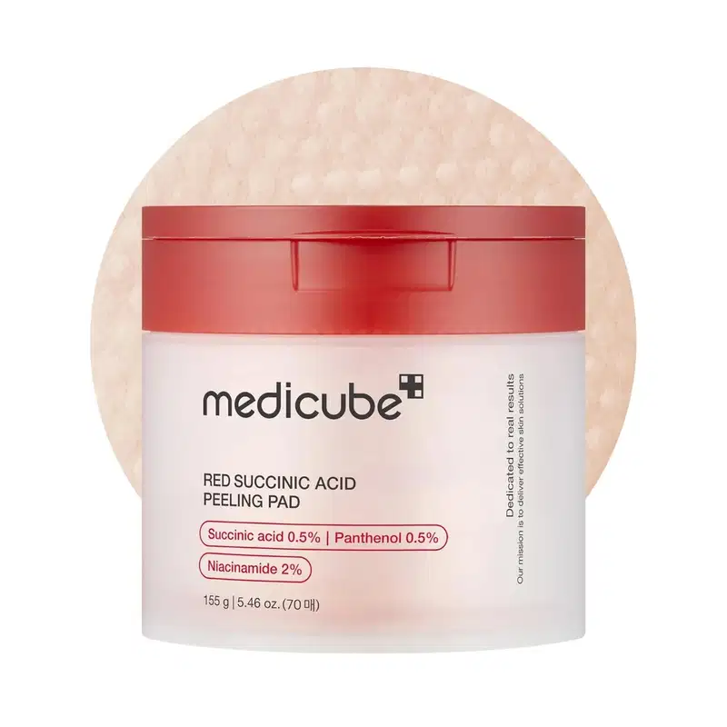 Medicube Red Succinic Acid Peeling Pad  -   Tonico Facial (70 Unidades) 155g