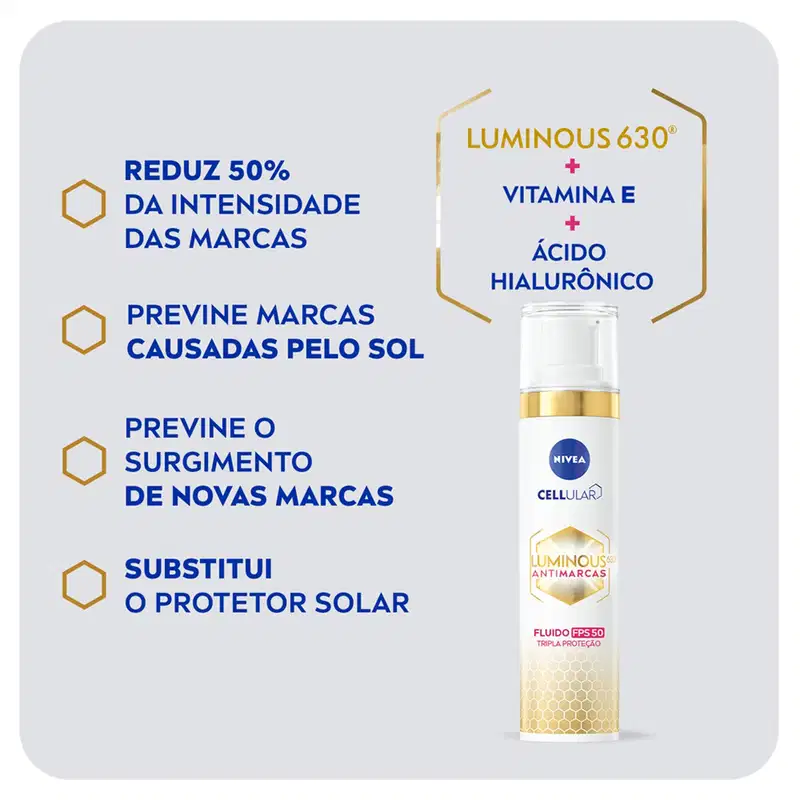 NIVEA Cellular Luminous 630 FPS 50 - Fluido Facial Protetor 40ml