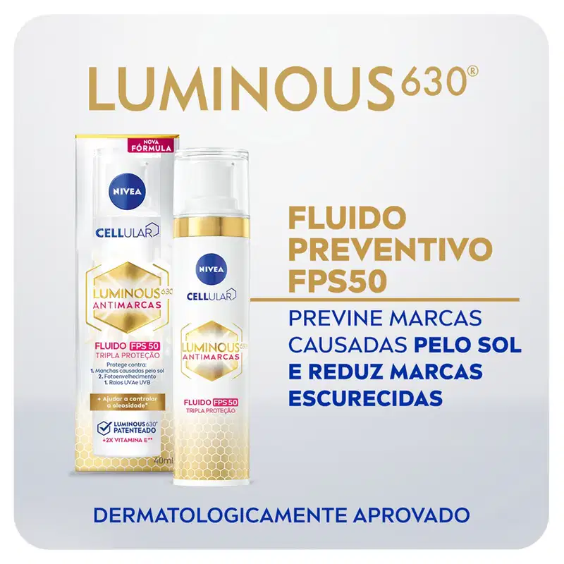 NIVEA Cellular Luminous 630 FPS 50 - Fluido Facial Protetor 40ml