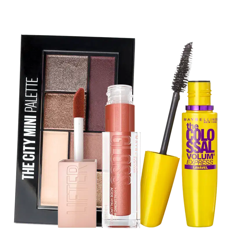 Kit Maybelline Make Completa Topaz (3 Produtos)