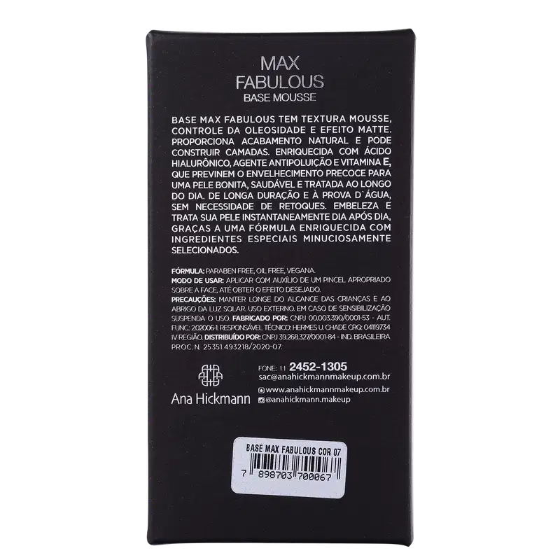 Ana Hickmann Beauty Max Fabulous 07 - Base Mousse 30ml