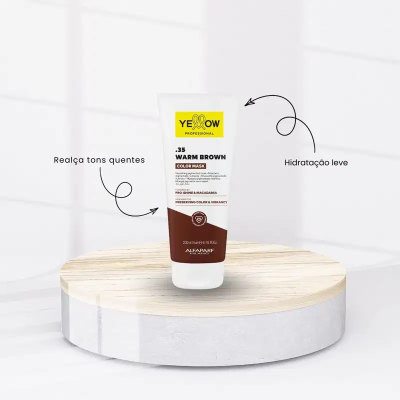 Mascara Yellow Professional Color Mask .35 Warm Browm 200 ml