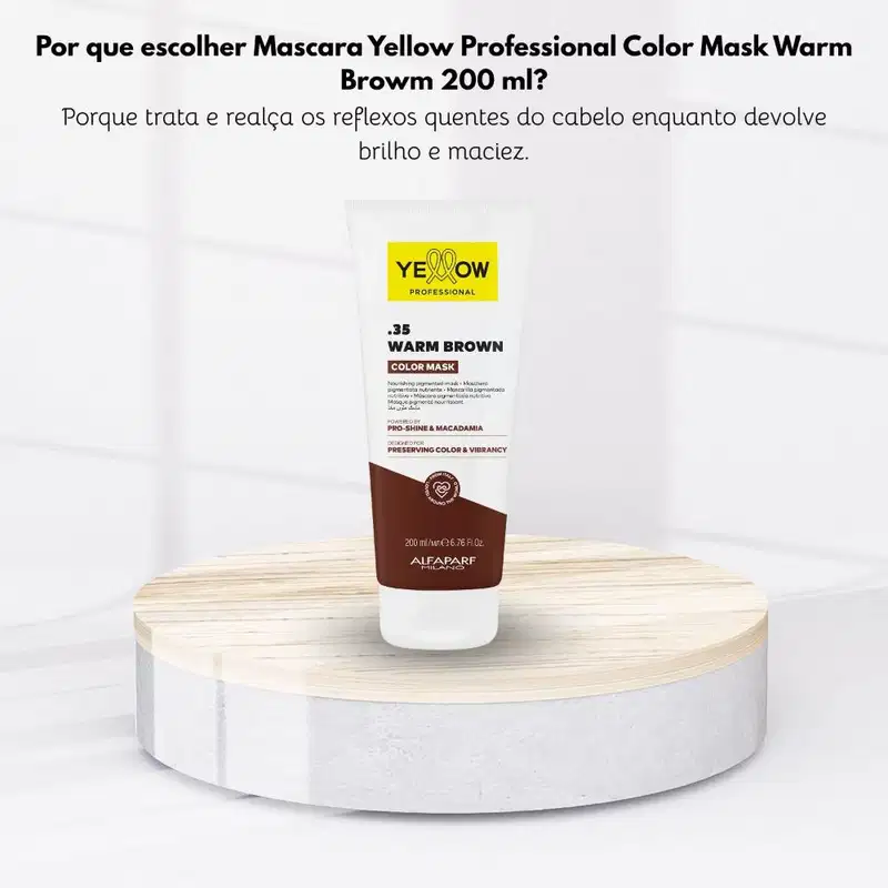 Mascara Yellow Professional Color Mask .35 Warm Browm 200 ml