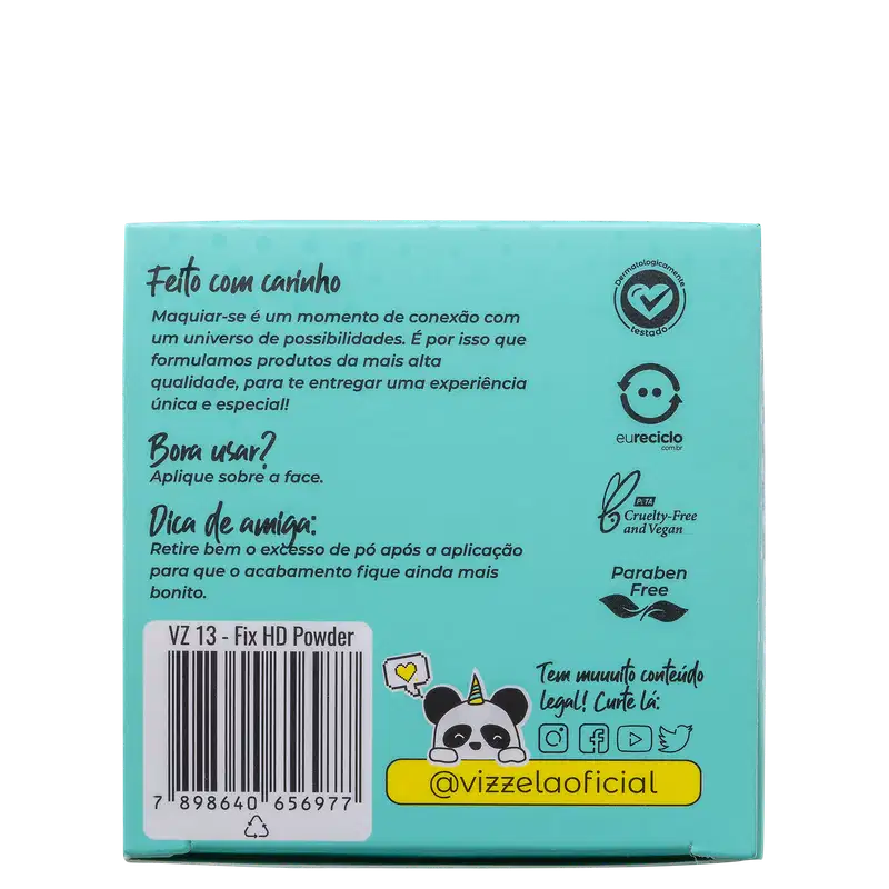 Vizzela Cosméticos Fix HD Powder - Pó Translúcido 9g