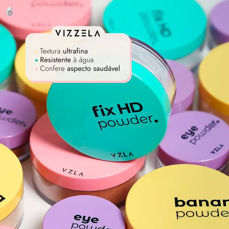 Vizzela Cosméticos Fix HD Powder - Pó Translúcido 9g