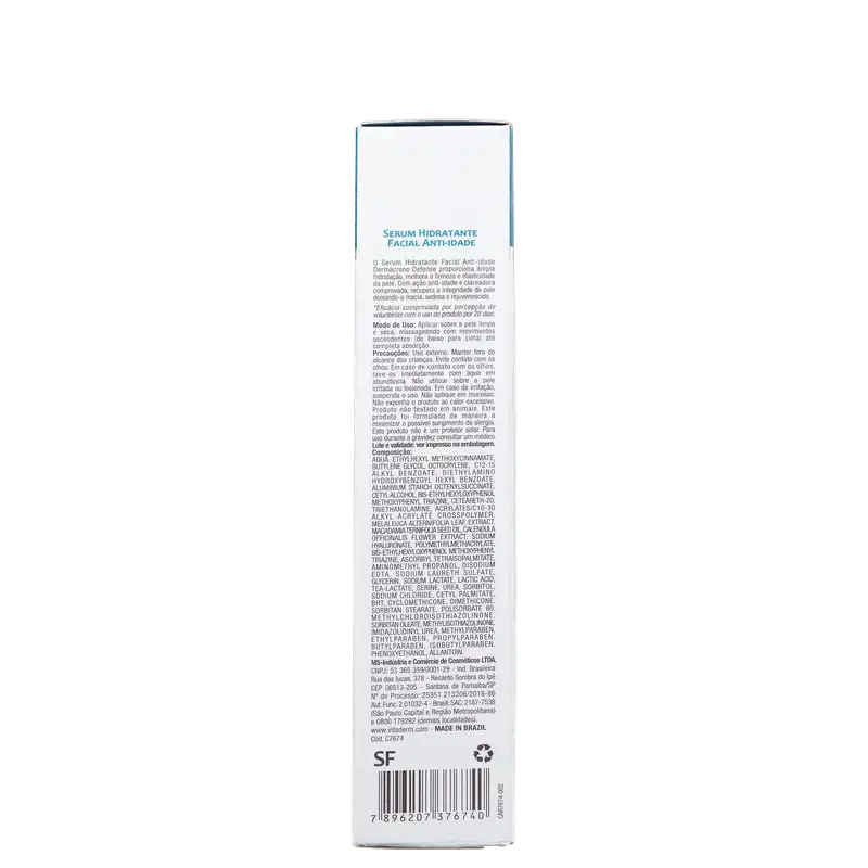 Vita Derm Dermacrono Defense Hidratante - Sérum Redutor de Linhas 50g