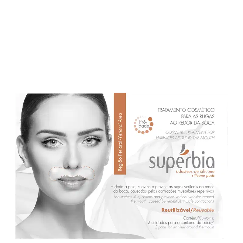 Supérbia Adesivo de Silicone Região da Boca - Tratamento Redutor de Linhas (2 Unidades)
