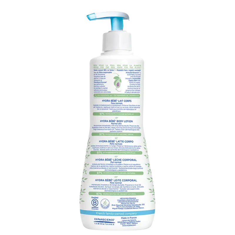 Mustela Hydra Bébé - Loção Hidratante Corporal 500ml