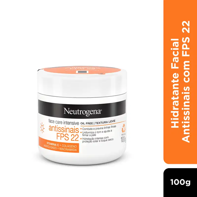 Neutrogena Face Care Intensive Antissinais FPS22 - Creme Redutor de Linhas 100g