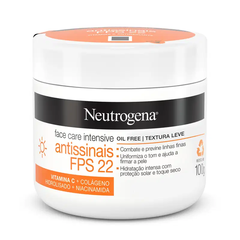 Neutrogena Face Care Intensive Antissinais FPS22 - Creme Redutor de Linhas 100g