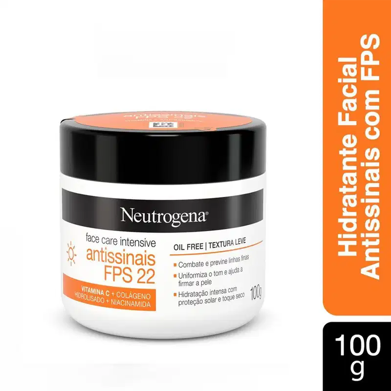 Neutrogena Face Care Intensive Antissinais FPS22 - Creme Redutor de Linhas 100g